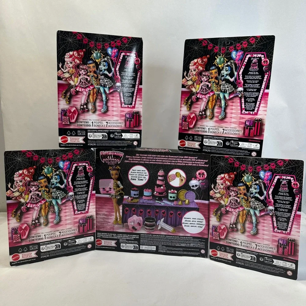 Monster High Scary Sweet Birthday Dolls Complete Set of 5 Dolls NEW
